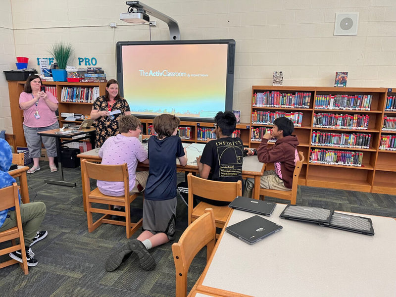 Teachers presenting to students